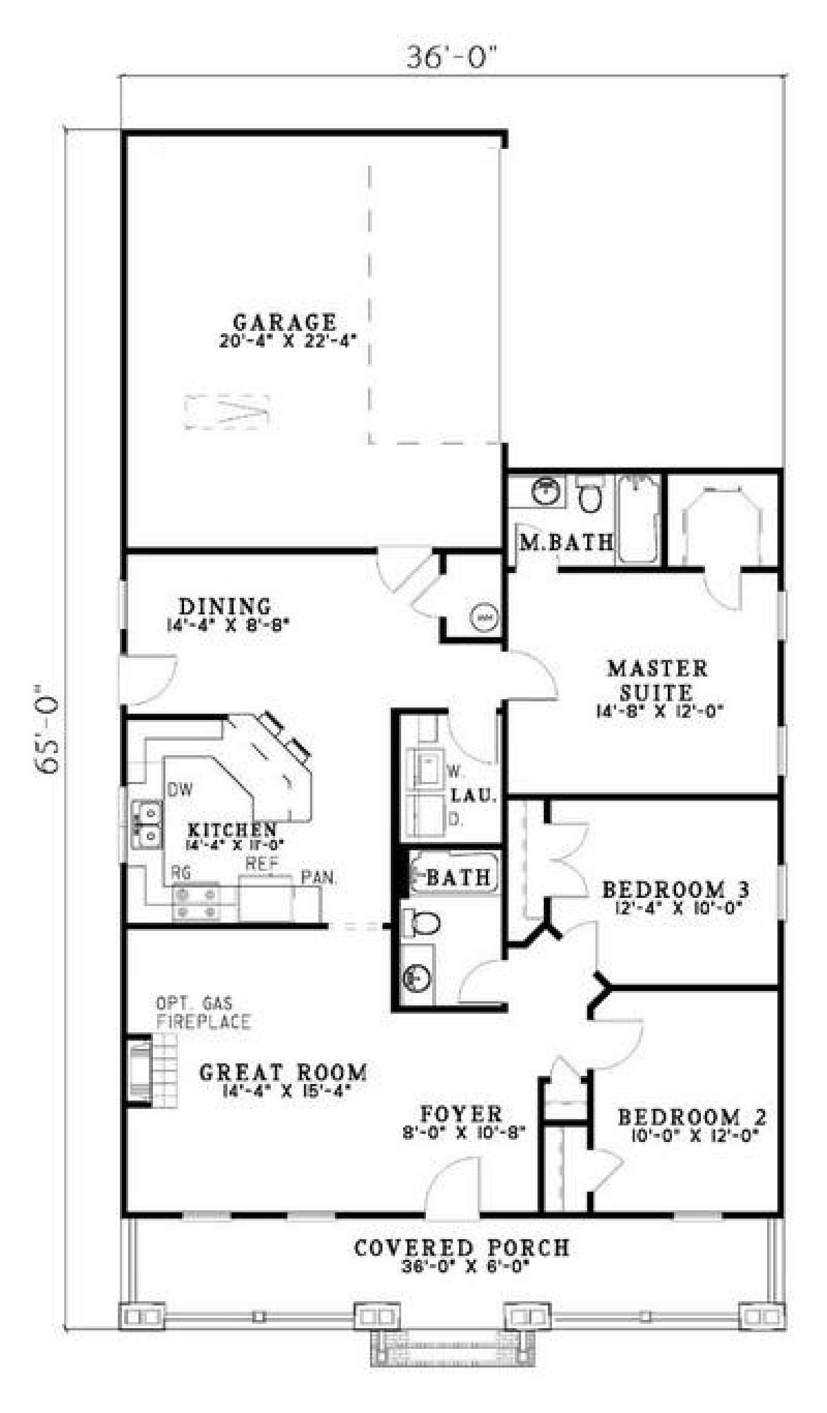Floorplan 1 for House Plan #110-00478