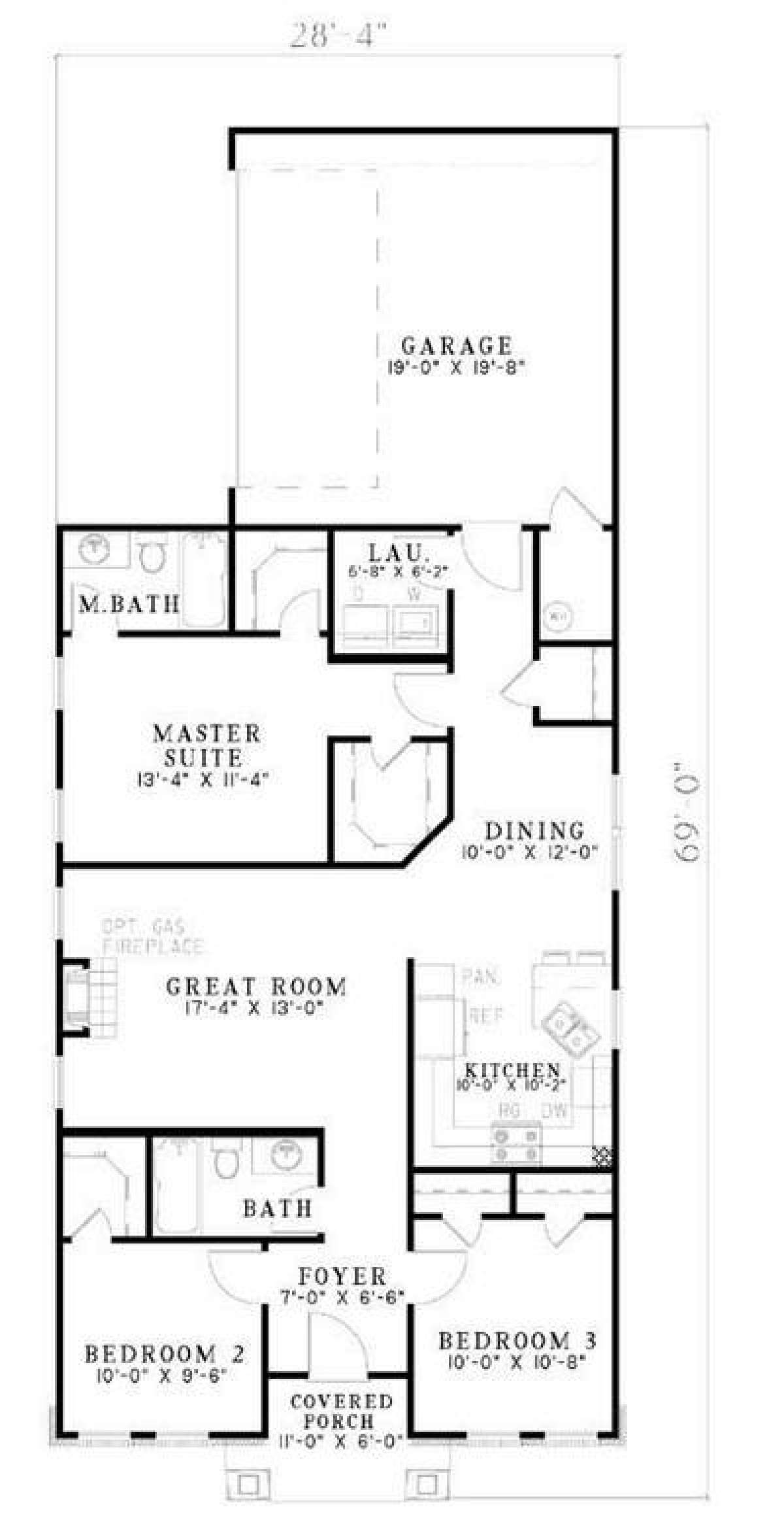 Floorplan 1 for House Plan #110-00479