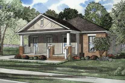 3 Bed, 2 Bath, 1348 Square Foot House Plan - #110-00481