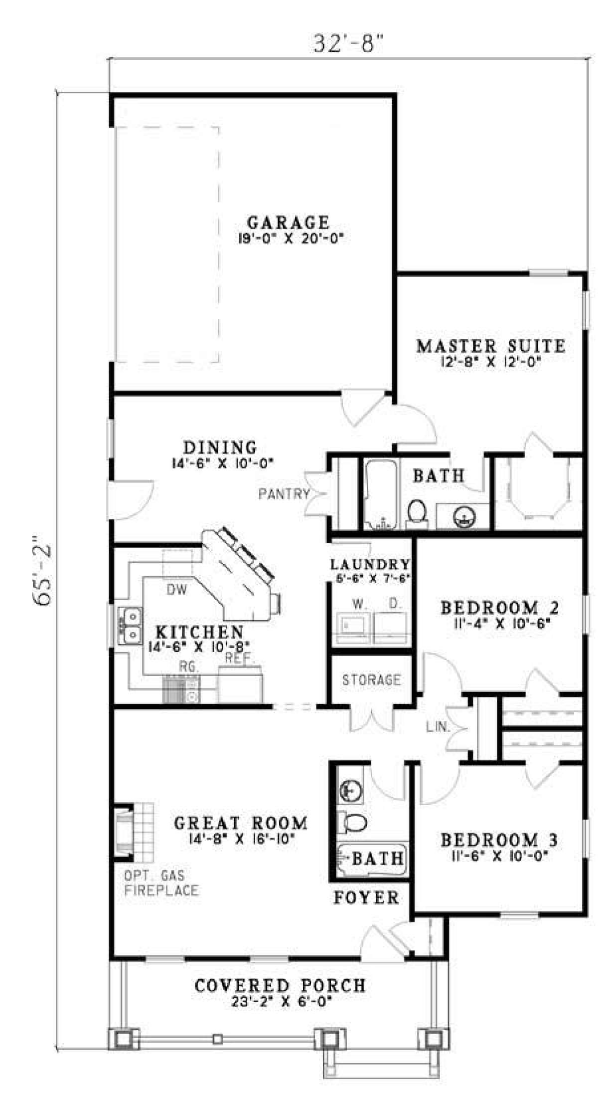 Floorplan 1 for House Plan #110-00481
