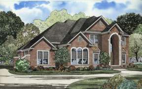 French Country House Plan #110-00484 Elevation Photo