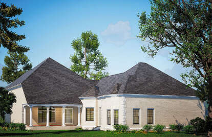Luxury House Plan #110-00485 Elevation Photo