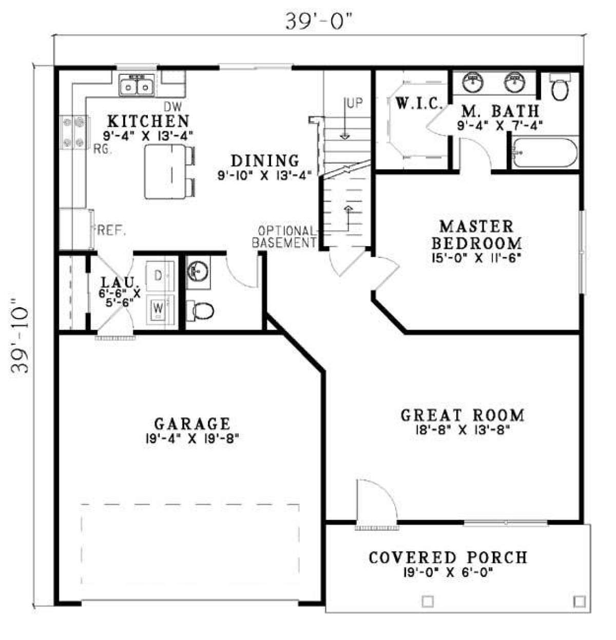 Floorplan 1 for House Plan #110-00488