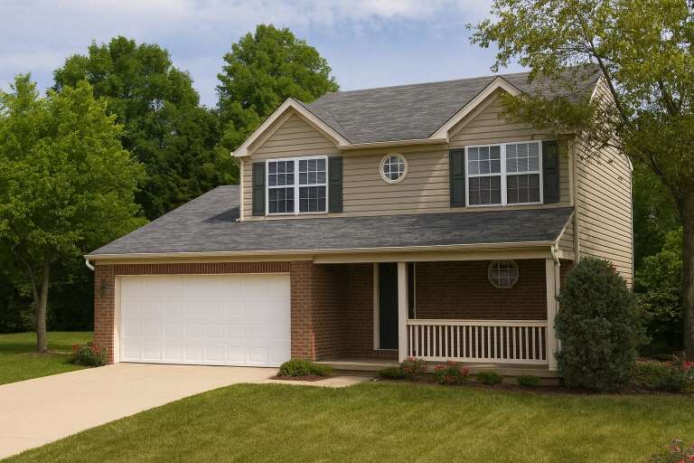 House Plan House Plan #5438 Angled Front Elevation