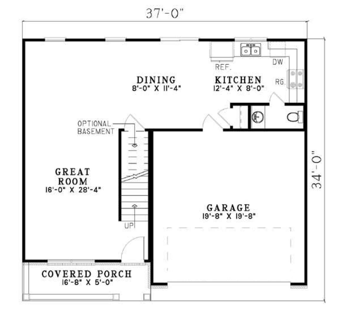 Floorplan 1 for House Plan #110-00490