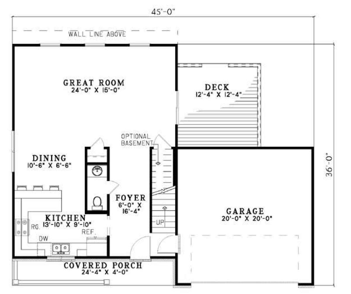 Floorplan 1 for House Plan #110-00491