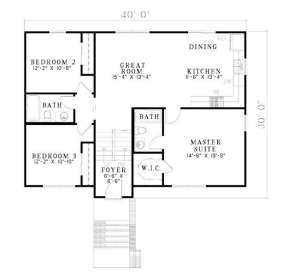 Floorplan 1 for House Plan #110-00492