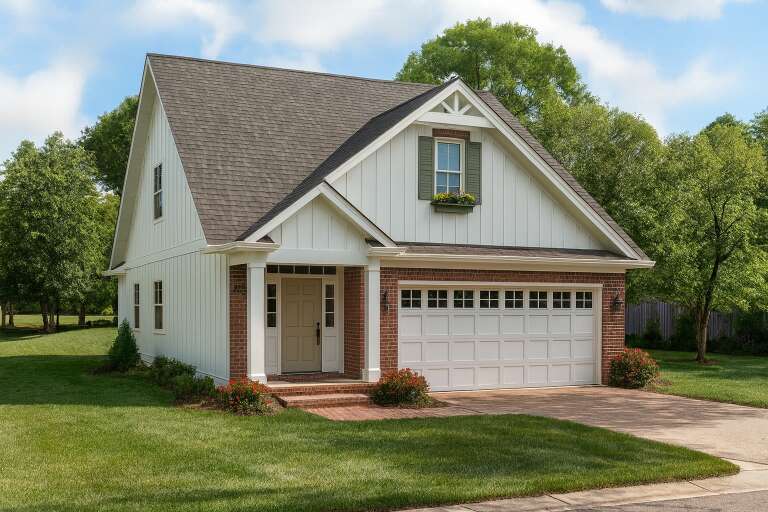House Plan House Plan #5443 Angled Front Elevation