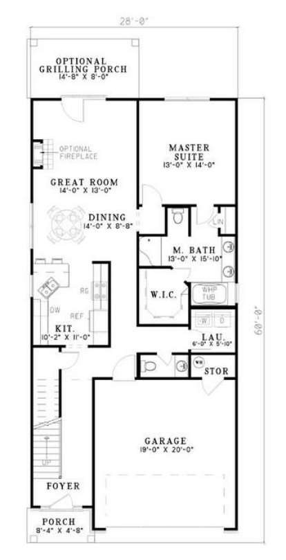 Floorplan 1 for House Plan #110-00494