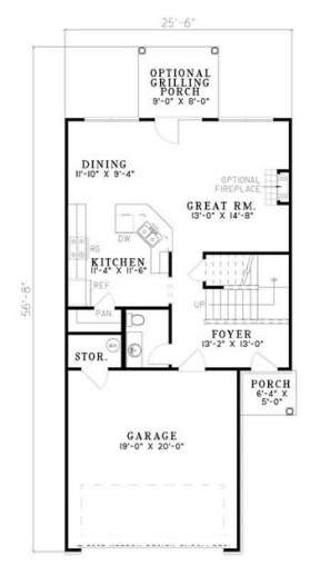 Floorplan 1 for House Plan #110-00496