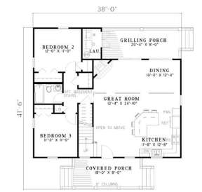 Floorplan 1 for House Plan #110-00502