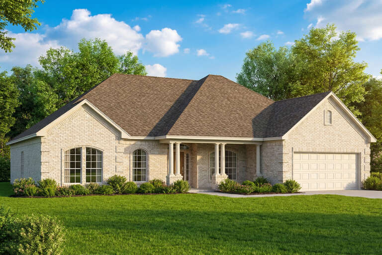 House Plan House Plan #5454 Angled Front Elevation