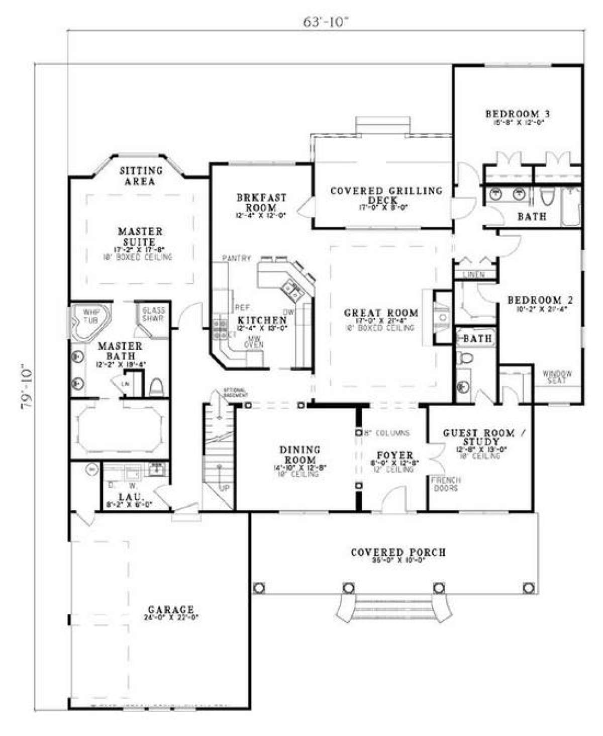 Floorplan 1 for House Plan #110-00507