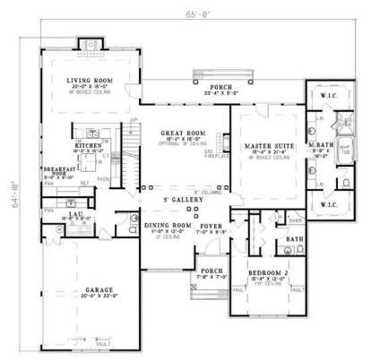 Floorplan 1 for House Plan #110-00509