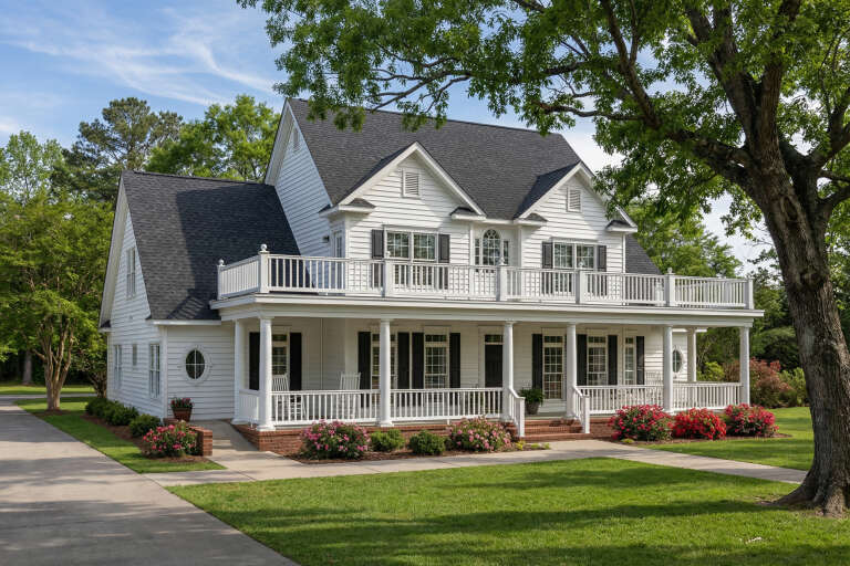 House Plan House Plan #5459 Angled Front Elevation