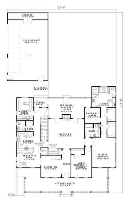 Main Floor  for House Plan #110-00510