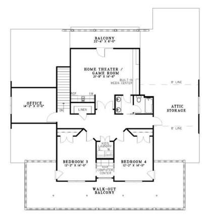 Second Floor for House Plan #110-00510