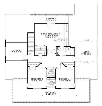 Floorplan 2 for House Plan #110-00510