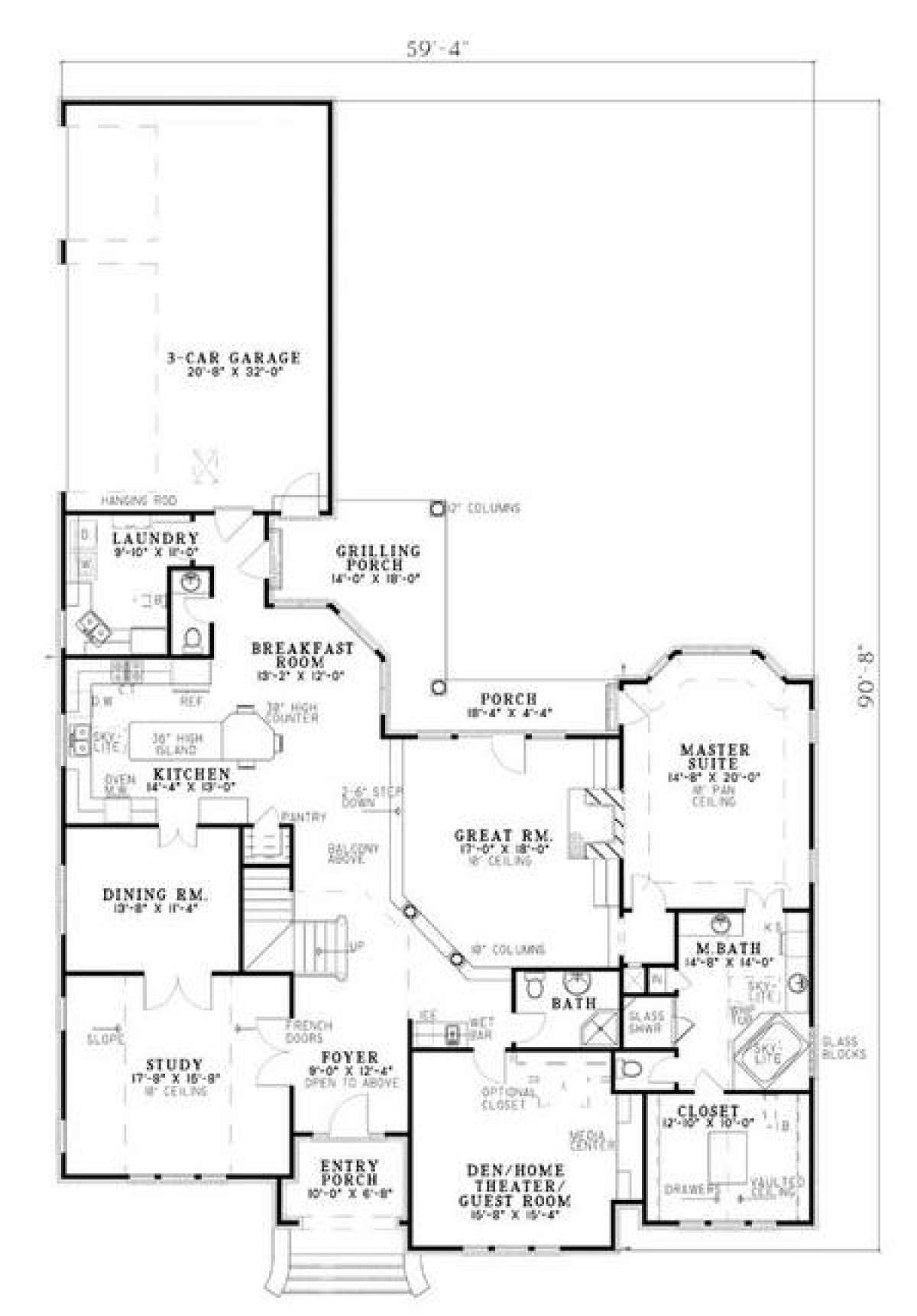 Floorplan 1 for House Plan #110-00511