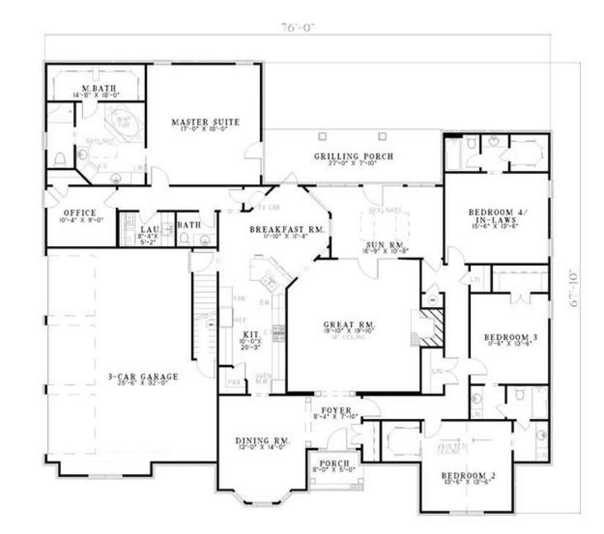 Floorplan 1 for House Plan #110-00512