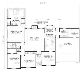 Floorplan 1 for House Plan #110-00513