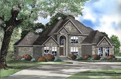 Luxury House Plan #110-00514 Elevation Photo