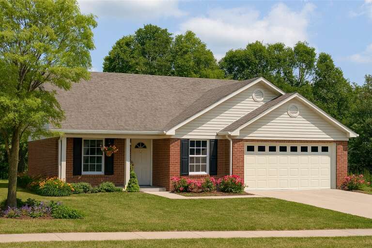 House Plan House Plan #5464 Angled Front Elevation