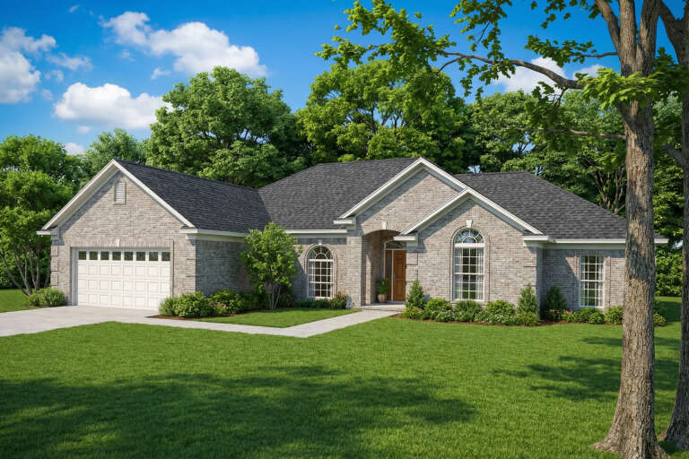 House Plan House Plan #5467 Angled Front Elevation