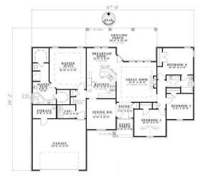 Floorplan 1 for House Plan #110-00518
