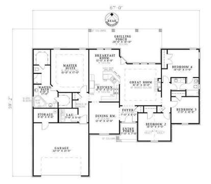 Main Floor for House Plan #110-00518