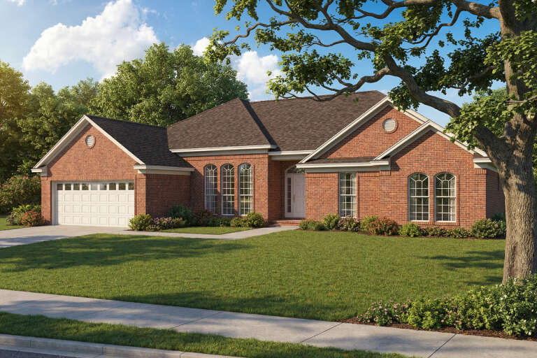 House Plan House Plan #5468 Angled Front Elevation