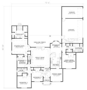 Floorplan 1 for House Plan #110-00520