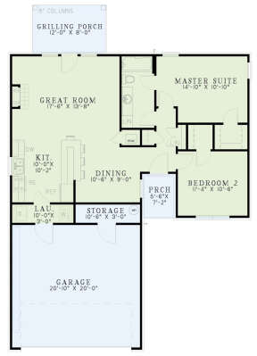 Floorplan 1 for House Plan #110-00521