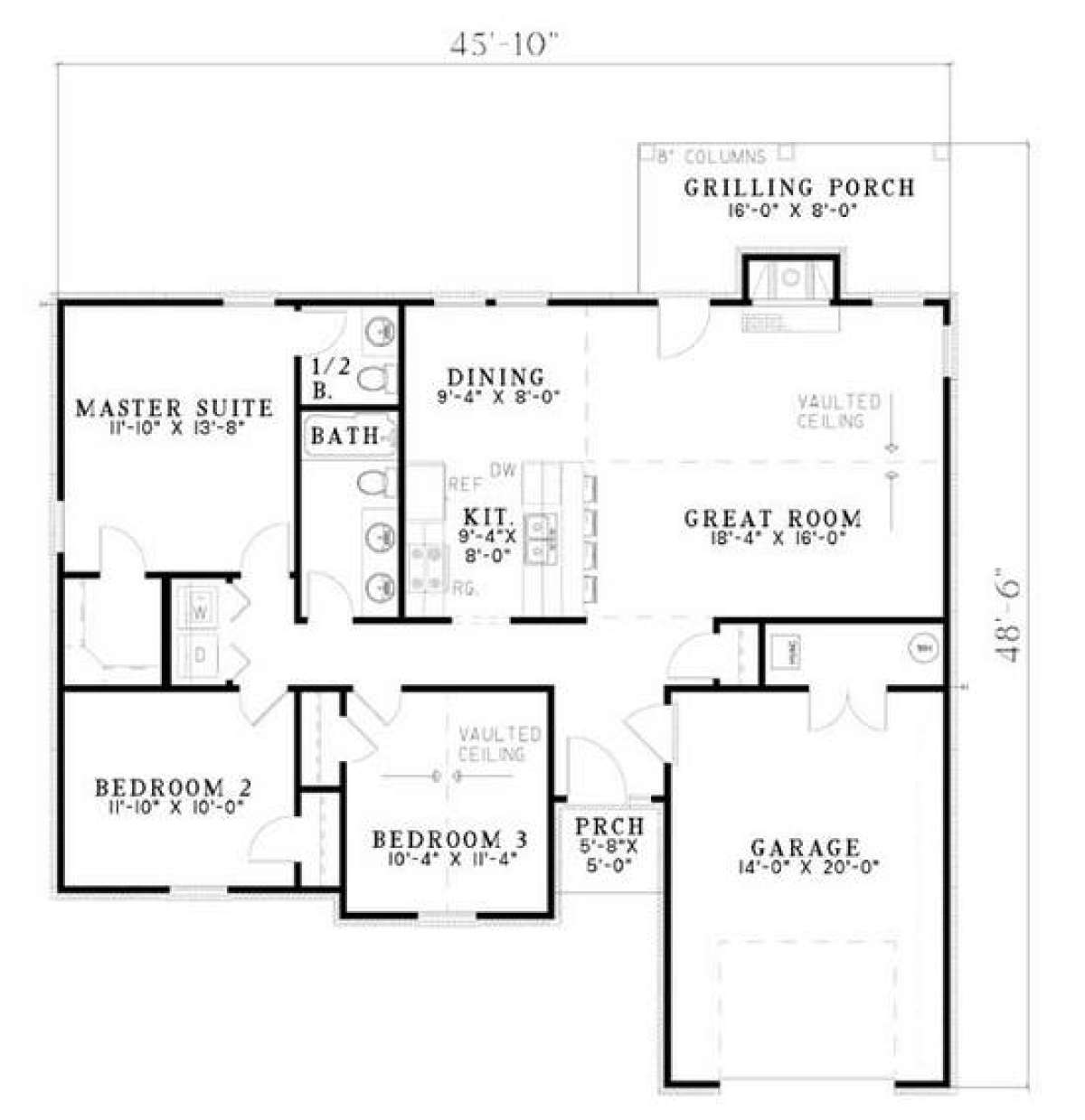 Floorplan 1 for House Plan #110-00523