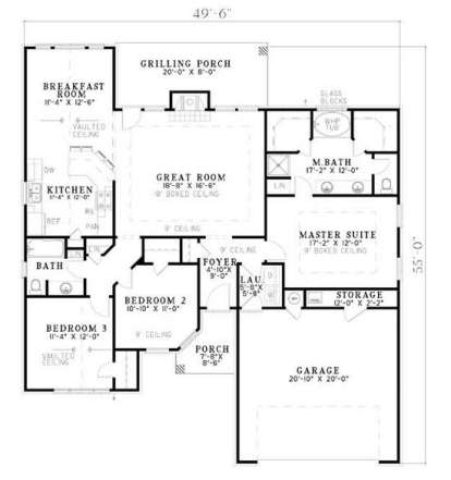 Main Floor  for House Plan #110-00524
