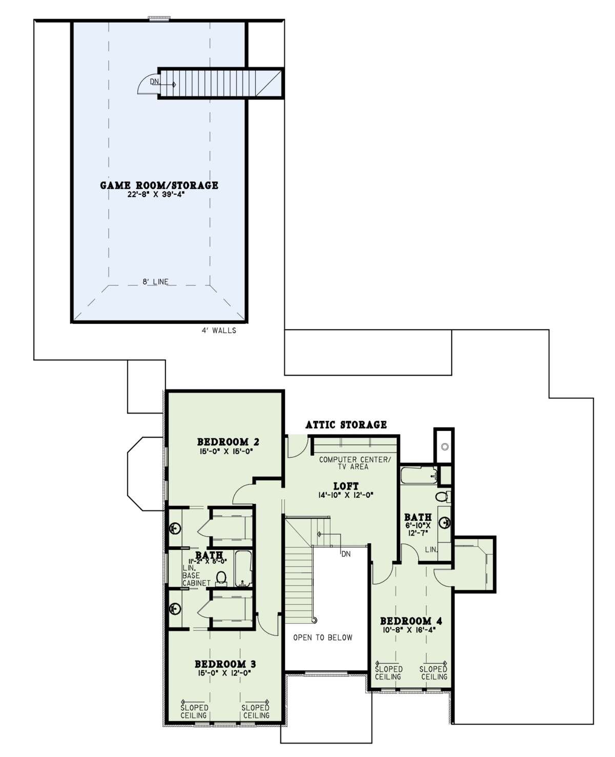 Second Floor for House Plan #110-00526
