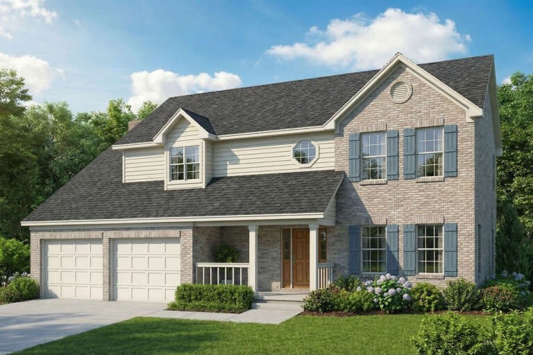 House Plan House Plan #5476 Angled Front Elevation