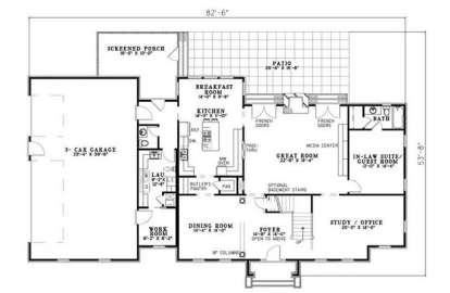Floorplan 1 for House Plan #110-00530