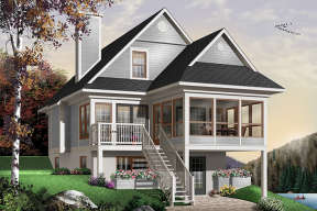 Vacation House Plan #034-00133 Elevation Photo