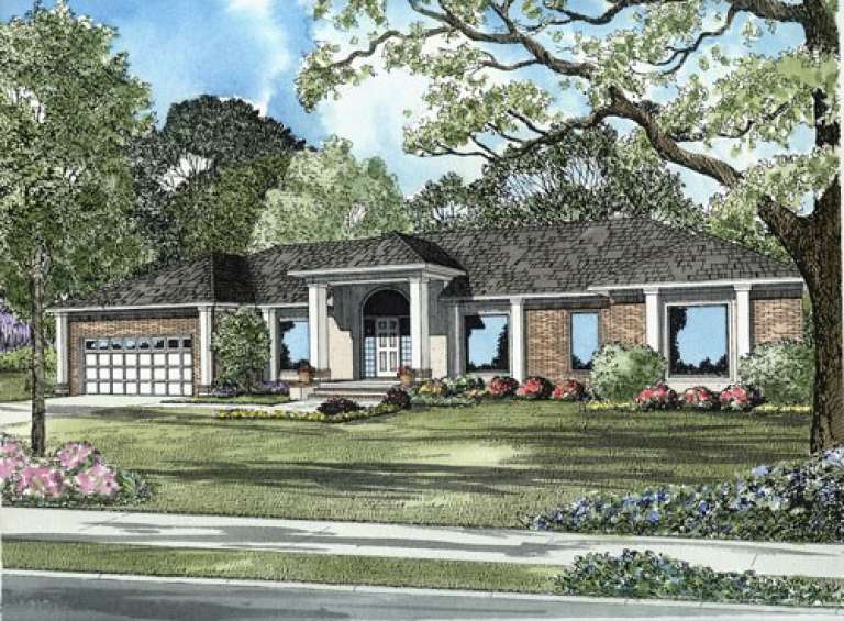 Ranch House Plan #110-00531 Elevation Photo