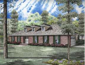 Ranch House Plan #110-00537 Elevation Photo