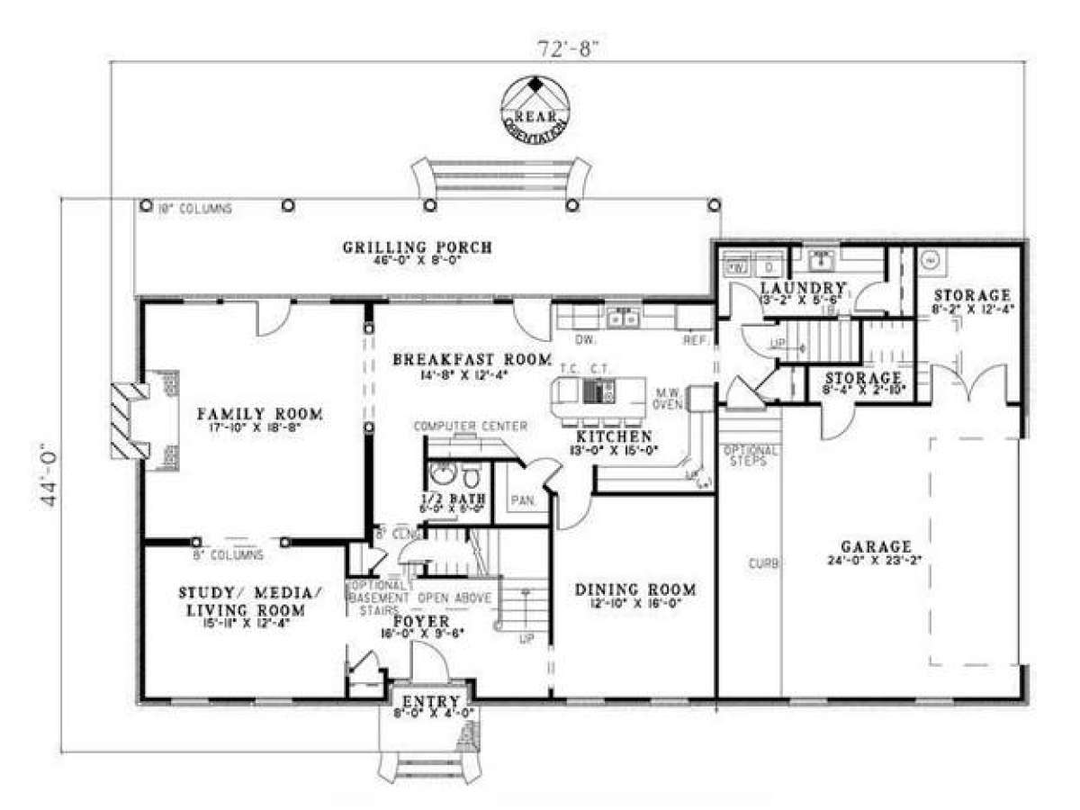 Floorplan 1 for House Plan #110-00538