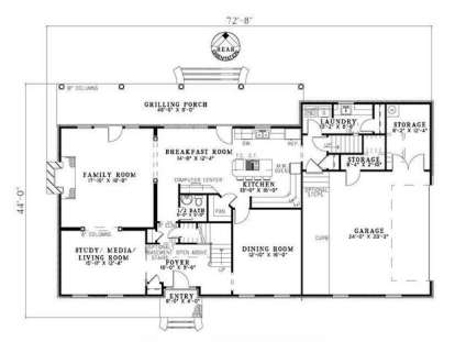 Floorplan 1 for House Plan #110-00538