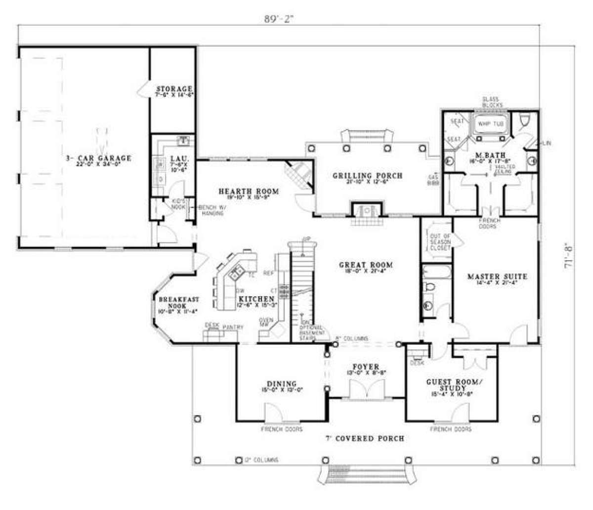 Floorplan 1 for House Plan #110-00541