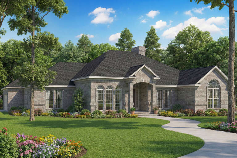House Plan House Plan #5491 Angled Front Elevation
