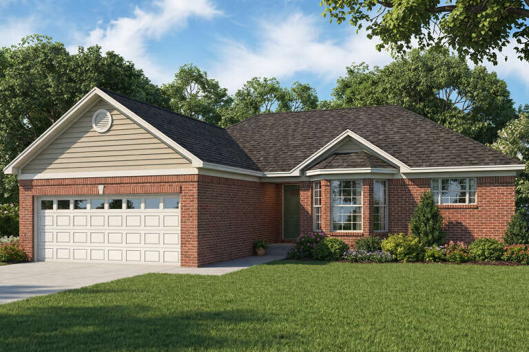House Plan House Plan #5492 Angled Front Elevation