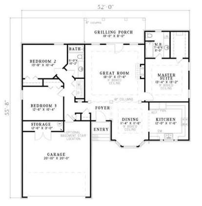 Main Floor  for House Plan #110-00543