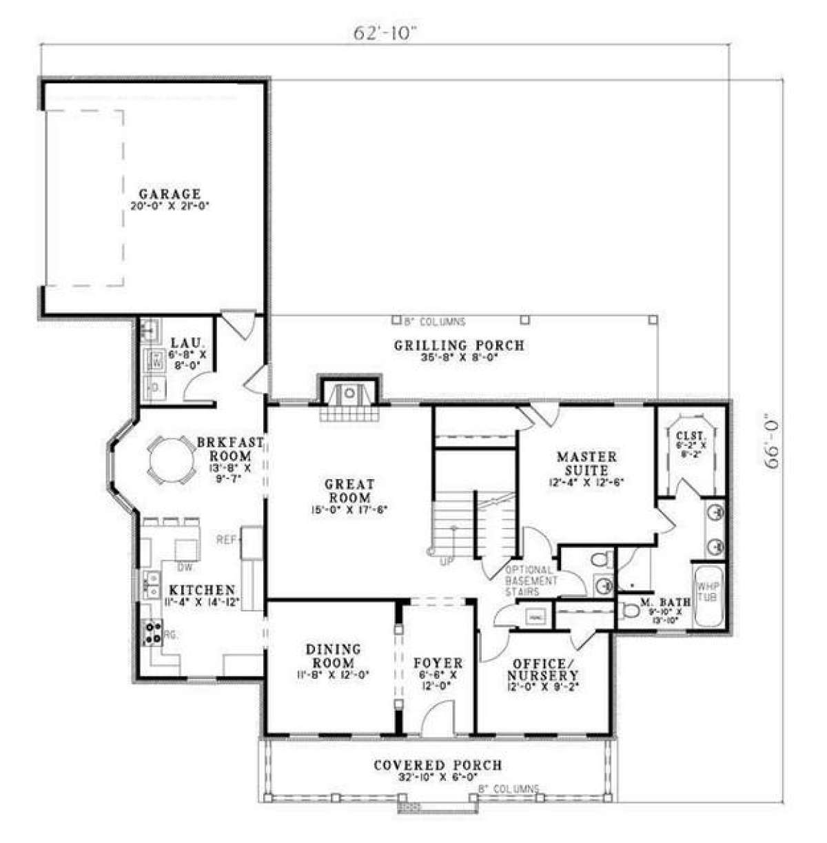 Floorplan 1 for House Plan #110-00544