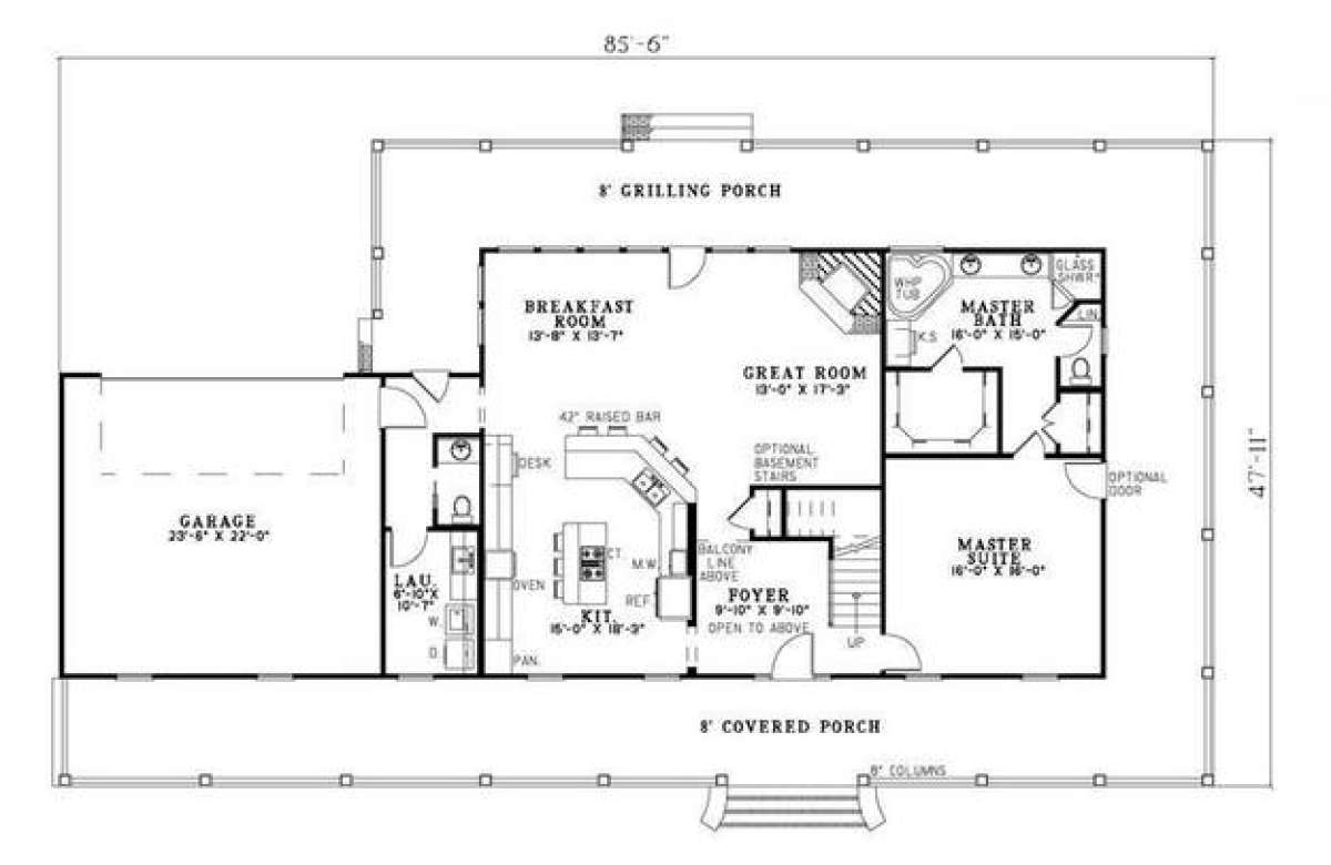 Floorplan 1 for House Plan #110-00546