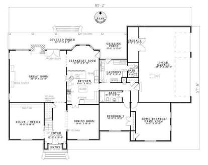 Floorplan 1 for House Plan #110-00547